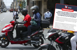 Defensoría del Pueblo solicita la prohibición de la circulación de motos por 12 horas al día