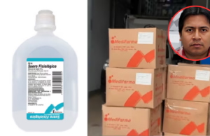 Detienen a empleado de Medifarma por presunta adulteración de muestra de suero fisiológico