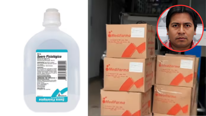 Detienen a empleado de Medifarma por presunta adulteración de muestra de suero fisiológico