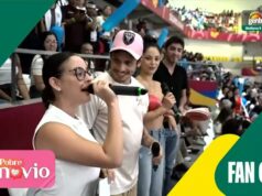 Actores de #Pobre Novio, unió a hinchas de Alianza y Universitario en emotiva dinámica durante el partido de voley