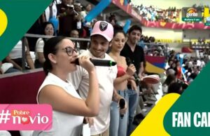 Actores de #Pobre Novio, unió a hinchas de Alianza y Universitario en emotiva dinámica durante el partido de voley