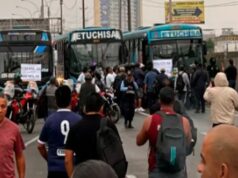 ‘Los Chinos’ bloquean la Panamericana Norte: en el sentido de norte a sur