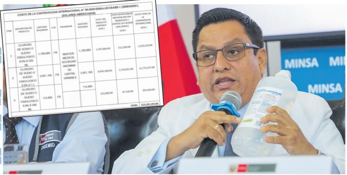 Faenón del Ministro de Salud:César Vásquez cierra planta de sueros a sabiendas que generaría escasez en el país