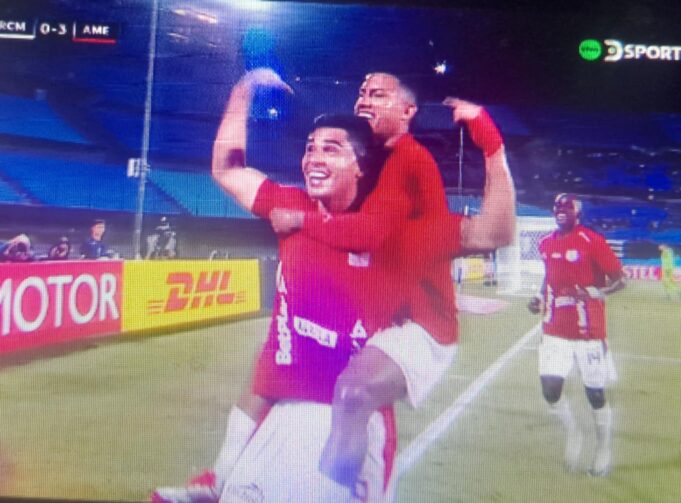 Luis Ramos anotó gol en el América de Cali que ganó al Racing Montevideo 3-1 en la Copa Sudamericana