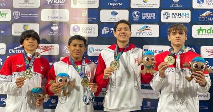 Nadadores peruanos lograron siete medallas de oro en Medellín-Colombia