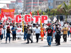 CGTP anuncia paro nacional para el 14 de mayo