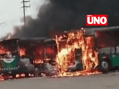 Cuatro buses de empresa Salamanca ardieron en Carabayllo tras explosión