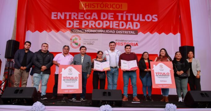Mi Perú: Primera municipalidad distrital de todo el pais, entregará títulos de propiedad