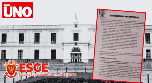 Denuncian cobros ilegales en Escuela de Guerra del Ejército