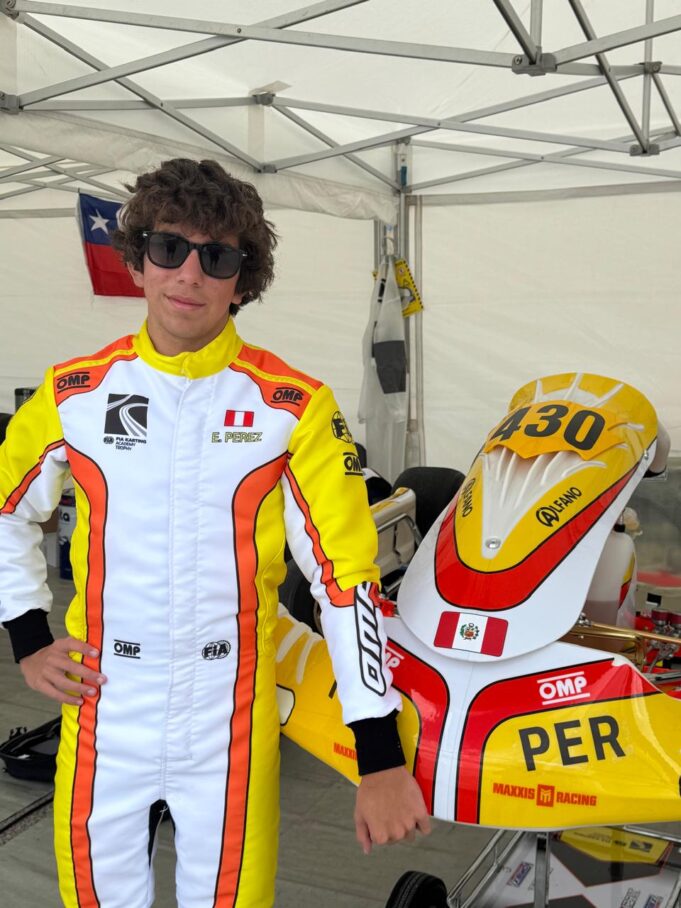 Evald Pérez destacó en su debut en el FIA Karting Academy Trophy