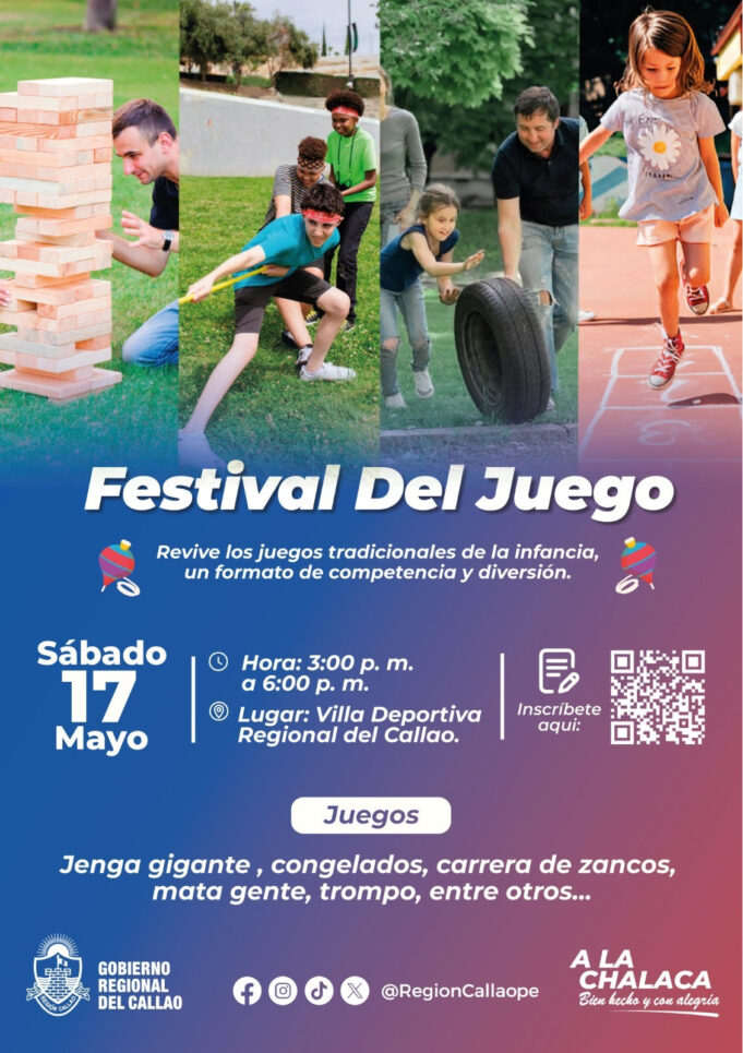 Festival del Juego se realizará este sábado 17 en la Villa Deportiva Regional de Bellavista