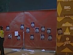 Fiscalía investiga a sujetos que pegaron afiches amenazantes contra árbitros del fútbol en la puerta de la Videna