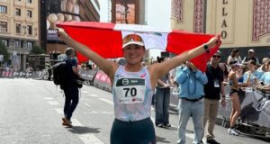 Evelyn Inga llegó en segundo lugar del Gran Premio Internacional de Madrid Marcha 2025 efectuada hoy