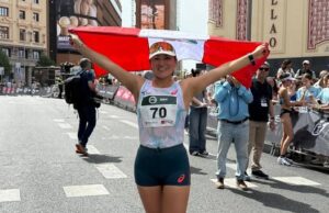 Evelyn Inga llegó en segundo lugar del Gran Premio Internacional de Madrid Marcha 2025 efectuada hoy