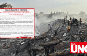 Perú pide frenar la violencia en Medio Oriente