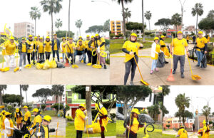 Vecinos de La Perla realizan Limpiatón en parques de su distrito