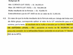 APCI multa con más de 34 mil soles a IDL por desvió de fondos millonarios que revela irregularidades