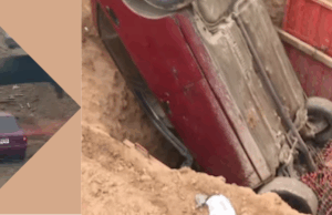 Zanja abierta sin señalización provoca accidente en zona vulnerable