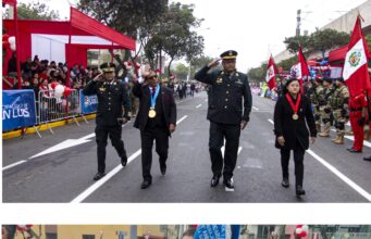 San Luis saludó al Perú con gran desfile escolar