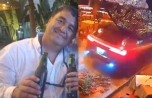 Se loquea: Iracundo sujeto estrella carro en restaurante El Charrúa y hiere a clientes