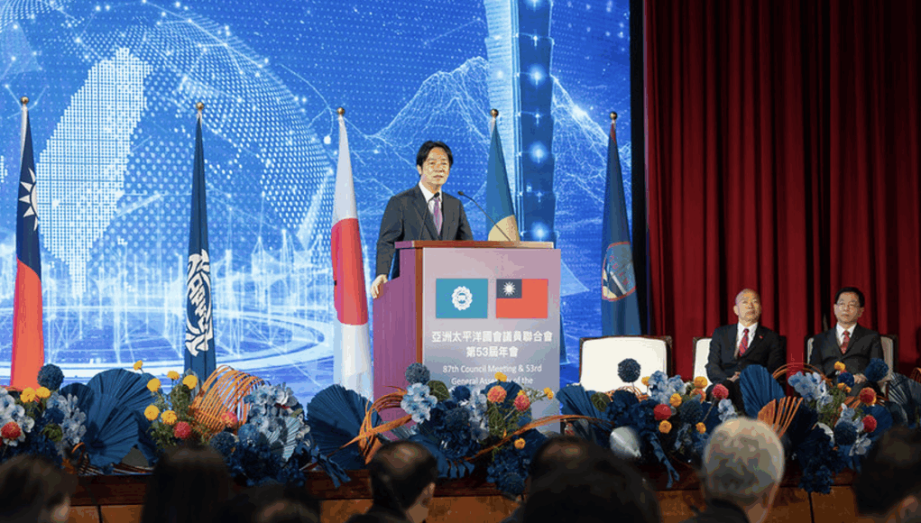 Presidente Lai Ching-te defiende en Taipéi la cooperación regional y el plan de paz en la apertura de la 53a Asamblea de Parlamentarios de Asia-Pacífico