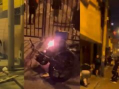 Barristas incendian una moto y causan destrozos en casas, tiendas y carros en Ate