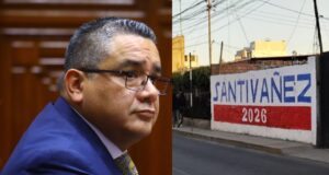 Juan José Santiváñez aparecen pintas con su apellido en Arequipa que impulsan su candidatura