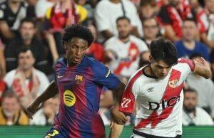 Barcelona cede la punta de la Liga de España al empatar de visitante con Rayo Vallecano 1-1