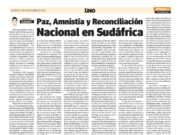 Paz, Amnistía y Reconciliación Nacional en Sudáfrica