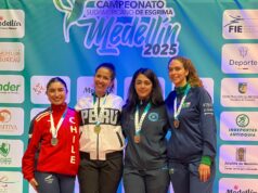 Perú logró cinco medallas en Sudamericano Mayores y Sub 23 de Esgrima en Medellín-Colombia