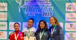 Perú logró cinco medallas en Sudamericano Mayores y Sub 23 de Esgrima en Medellín-Colombia