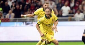 Luca Modric anotó gol del triunfo del Milán ante Bolonia en el Calcio Italiano