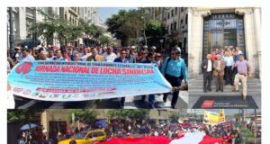 Trabajadores estatales marchan al Congreso por aprobación de modificatoria del D.L 1666