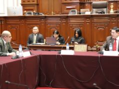 Presidente del Fuero Militar Policial sustenta presupuesto 2026 ante la Comisión de Presupuesto del Congreso