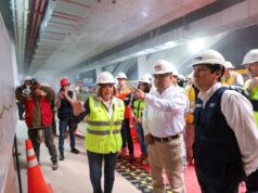 Ministro Aldo Prieto supervisó llegada de la tuneladora “Delia” a la estación Elio de la Línea 2 del Metro
