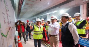Ministro Aldo Prieto supervisó llegada de la tuneladora “Delia” a la estación Elio de la Línea 2 del Metro