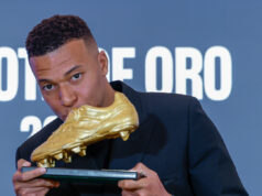Kylian Mbappé recibió bota de oro y todo el club Real Madrid lo celebra