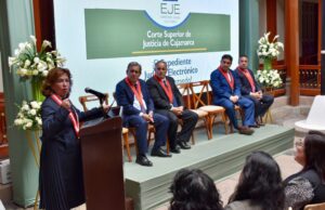 Cajamarca avanza hacia la modernización judicial: Elvia Barrios presidió la ceremonia de implementación del EJE y MPE