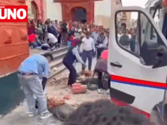 Colapso de cornisa en iglesia de Ayacucho deja varios heridos