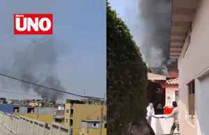 Bomberos evacúan hospital por incendio en casa aledaña al Mogrovejo en Cercado de Lima