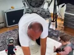 Brad Pizza celebra Halloween junto a su novia Aixa y sus mellizos