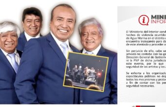 Atentado contra Agua Marina: Ministerio del Interior responsabiliza a organizadores de concierto por no contar con garantías de seguridad