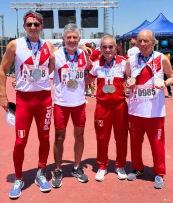 Perú destaca en el Campeonato Sudamericano de Atletismo Máster en Santiago de Chile