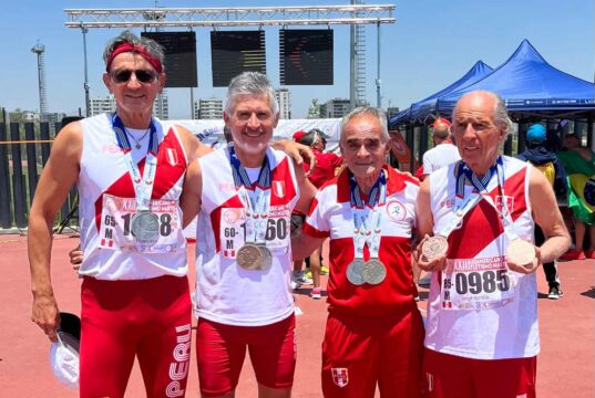Perú destaca en el Campeonato Sudamericano de Atletismo Máster en Santiago de Chile