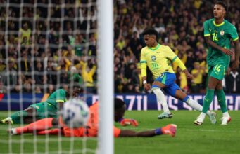 Brasil superó a Senegal 2-0 con goles de Estêvão y Casemiro. Se jugó en Londres