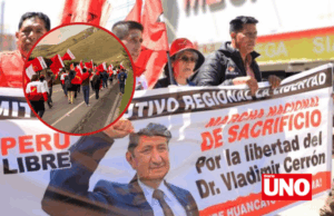 Perú Libre marcha a Lima para exigir el fin de la orden de prisión contra Vladimir Cerrón