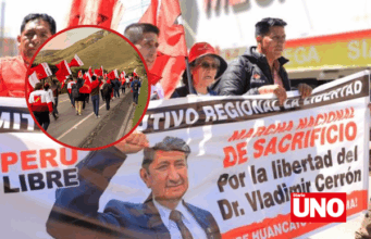 Perú Libre marcha a Lima para exigir el fin de la orden de prisión contra Vladimir Cerrón