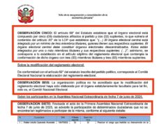 Presentarían tacha por candidatura de R. Chiabra