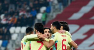 España a un paso de lograr el boleto al Mundial 2026 tras golear a Georgia 4-0 en Tiflis