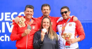 Nicolás Pacheco y Daniella Borda lograron dos medallas de oro para Perú en Tiro de los XX Juegos Bolivarianos Ayacucho-Lima 2025
